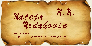Mateja Mrdaković vizit kartica